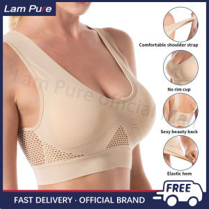 Lam Pure Women Bra Sport Breathable Hollow Out Bras Padded Bra Plus Size Wireless