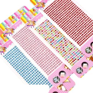 750pcs 3mm Acrylic Rhinestone Stickers Self-Adhesive Colorful Crystal Diamonds Bling for Kids DIY Crafts Phone & Car Decor