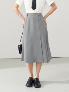 Interview Suit Skirt High Waist Pleated Commuter Professional Womens Mini Midi Maxi Skirts Formal Folded Bridesmaid Skirts