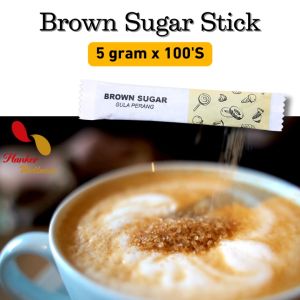 Brown Sugar Single Serve Sachet Gula Perang Paket Individu 100 Sachet Halal