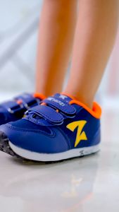 HIPZI Sepatu Anak Sneakers Umur 1 - 10 Tahun Perempuan Laki Laki Anti Selip Ringan & Nyaman HPM Hitam Orange