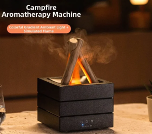 BONINGYU | USB Charging 7-color Gradual Change Flame Humidifier Diffuser