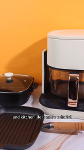 180° Rotating Air Fryer | Multifunctional 4-in-1 Cooking Oven (Fry Bake Roast Steam)