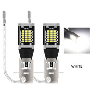 KEVANLY | 2pcs H1 H3 LED Car Fog Lights Bulbs 12V 24V 48SMD Headlight Bulbs 6000K White Auto Fog Lamp DRL Day Running Light