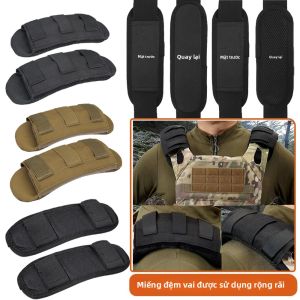 2 Chiếc Chiến Thuật Vai Đệm Thoáng Khí Dây Đeo Xốp Cho Áo Vest Ba Lô Đi Bộ Đường Dài Cắm Trại Có Thể Điều Chỉnh Thoải Mái Đệm Phụ Kiện
