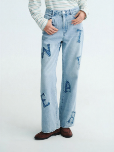 TEENIE WEENIE | Vintage Patched Embroidery Straight Leg Jeans