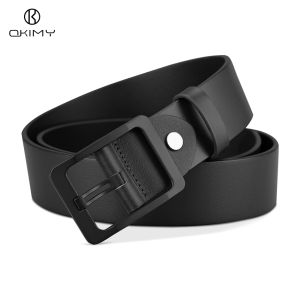 OKIMY Fashion Men’s Belt Business Leisure Belt 120CM Pin Buckle Belt Soft PU Waistband Youth Sports Pant Belt Stylish Simple Nice Waistband Durable Belt