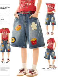 MZVZ | Summer High Waist Loose Denim Shorts