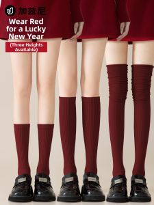JIAZINI | Red Women Socks for Horse Year Luck