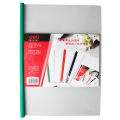 Deli 5531-Drawer Rod Clip A4 Stick File Folder Triangle Bone Rod Clip Trolley Folder Transparent Folder. 
