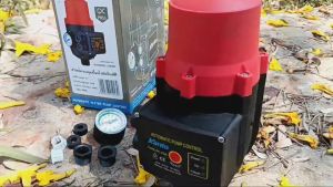 KANTO สวิทช์ควบคุมปั๊มน้ำ KT-PC-13A ขนาดเกลียวนอก 1 นิ้ว พร้อมเพรชเชอร์เกจ Automatic Water Pump Control