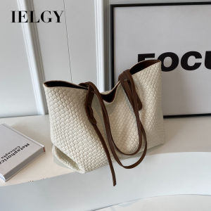 IELGY Large-Capacity Woven Bag Retro All-Match One-Shoulder Underarm Bag Korean Version