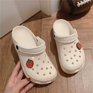 Thin Cute Hole Shoes for Women Ins Trendy Outdoor Non-Slip Thick Sole Nurse Pump Beach Shoes Sandals Summer