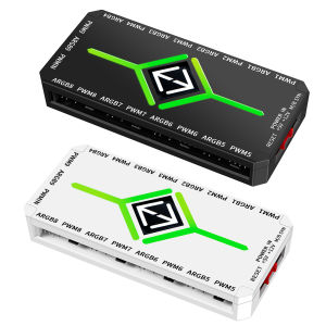 1 ถึง 9 3 in 1 4 pin pwm magnetic suct hub sata power supply argb พัดลมฮับตัวแยก Pwm & argb ฮับตัวแยกสำหรับเคสพีซี