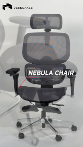 DESKSPACE เก้าอี้ทำงานเพื่อสุขภาพ รุ่น Nebula Ergonomic Chair รองรับสรีระขนาดใหญ่ อัปเกรดพนักวางแขนเพิ่มแรงต้าน