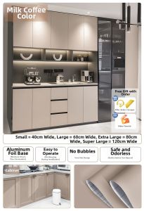 JIUYANG | Self-adhesive Waterproof Oil-resistant Moisture-proof Kitchen Cabinet Renovation and Coloring Film