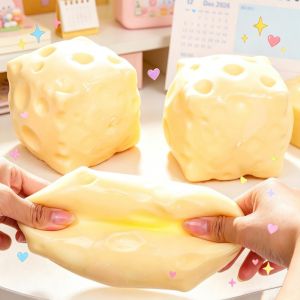 New Giant Cheese Cube Squishy Stress Ball For Daily Stress Relief Childrens Plaything Gift Slow Rebound Shapeable Decompress Knead