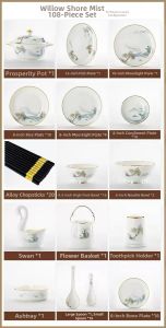 Chinese Modern Luxury Bone China Dinnerware Set