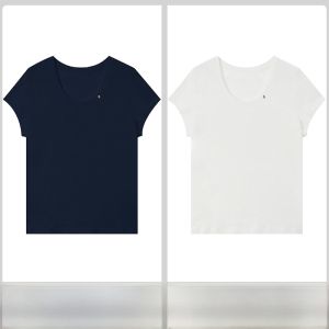 miiow | Grey Simple Summer Round Neck T-Shirt Women Loose Versatile Solid Color Thin Shoulder Top Cotton Polyester Blend Short Sleeve