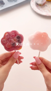 Ice Candy Maker แม่พิมพ์ทำไอศครีม กล่องทำน้ำแข็งใส สำหรับเด็ก สำหรับหน้าร้อน ไอศครีม รูปอุ้งเท้าแมว รูปหมี สินค้าญี่ปุ่น