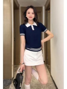 YUEZHONGWEI | Breathable Ice Silk Polo Collar T-shirt Slim Fit