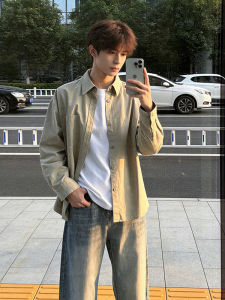 ZHUOCAN | Cotton Loose Casual Mens Shirt