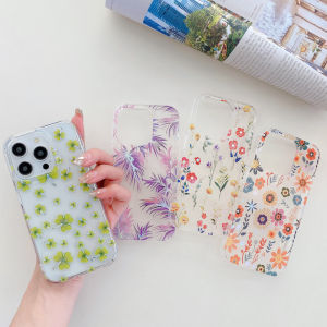Hard Case For iPhone 15 Pro Max: Clear HD Print Flower Pattern
