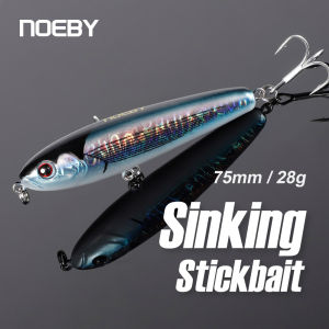 Noeby Pencil Fishing Lure 75mm 28g Sinking Stickbait Long Casting Wobblers Artificial Hard Bait for Shore Sea Fishing Lures