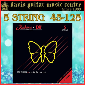 DR FNI-45125 - Nickel Plated Steel Bass Strings: 5-String Medium 45-125 Made in USA
