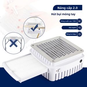 foreverlily | Quạt Hút Bụi Móng Tay Chuyên Nghiệp Có Bộ Lọc Tháo Rời Dành Cho Thiết Bị Làm Móng Acrylic