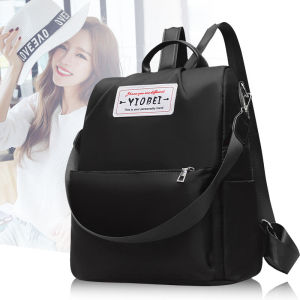 Ladies Large Capacity Casual Travel Oxford Cloth Backpack Fashionable 2021 New Style Double Shoulder Bag Simple Pure Color
