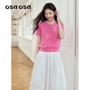 OSA | Summer New Design Round-neck Slim Fit Pullover Short Sleeve Knitted Top