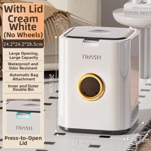 ASCOR | Luxurious High Capacity Home Waste Bin with Lid and Wheels