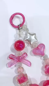 Gantungan HP Portable Bentuk Manik Mutiara Pita Gantungan Handphone Liontin Chain Phone Strap Gantungan Kunci Pergelangan Tangan Aksesories Hp Gantungan Tas Mutiara