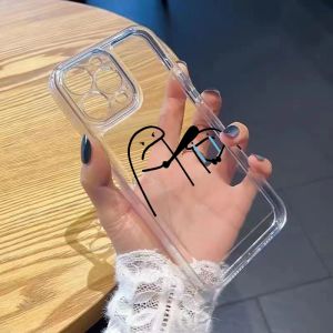 Funny Line Art Comfort Phone Case For iPhone 17 Air 16E 16 15 14 11 Pro Max Plus 13 12 Mini 8 7 X Transparent Shockproof Cover