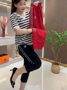 Summer Thin Ice Silk Seven-Foot Casual Pants Womens Milk Silk Elastic Versatile Stylish Harlan Slimming Sports Pants Trendy