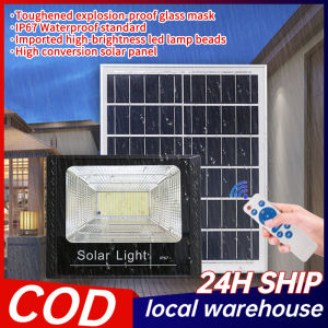 [One year warranty] IP67 60W 100W 250W Solar Outdoor Light Waterproof  Promo Sale LED Street Light Flood Light Household Garden Light Polysilicon Solar Panel Indoor Solar Ligth With Remote Control