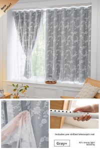 YANXI | Light Blocking Curtain Set for Windows with No-Drill Installation