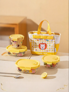 MODERN SWEETHOME | Food-grade Sealed Microwave-safe Glass Food Storage Container