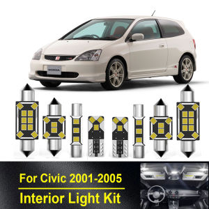 8Pcs Canbus Car LED Interior Light Kit For Honda Civic 7 VII MK7 7th Gen 2001 2002 2003 2004 2005 Hatchback Saloon Coupe
