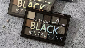 ปลีก/ส่ง MUGE LEEN BLACK METALPUNK อายแชโดว์สีโทนดำเทา 15 เฉดสี  No.2025/01