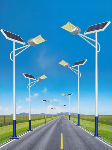 LED Solar Outdoor Street Light with Pole 6m