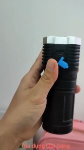 Đèn Pin Cầm Tay Siêu Sáng Chiếu Xa 200m 4 Chế Độ Chống Thấm Nước Có Led hôngđèn