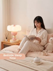OUCHAO | Flower Design Touch-controlled Rechargeable Table Lamp for Girls