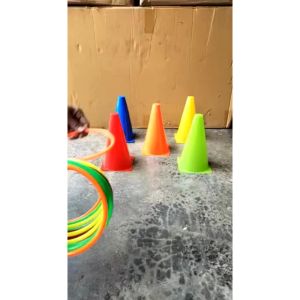 UMI 𝟵 𝗦𝗶𝘇𝗲 4-22cm Thickened Plastic Hooop Toss Ring Rings For Speed Agility Practice Games Kids Child Toys Speed Practice