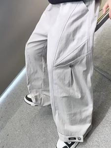 Cargo Pants for Kids Boys 7-16years old New Style Baggy Pants Loose Jogger Pants Teens Boy Wide Leg Trousers Summer Casual Pants Fashion Pants Trend OOTD 130-160CM