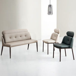 DUOBAOFUXING | Modern Minimalist Soft-padded Dining Bench with Backrest