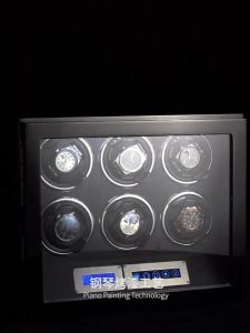 IBBETON Luxury Brand Watch Winder Fingerprint Unlock 3 4 6 9 12 24 Automatic Watches Boxes With LCD Touch Screen Wooden Watch Storage Safe Box Watch Box