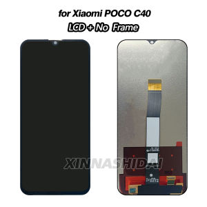 6.71For Xiaomi Poco C40 LCD Display Touch Screen Frame Battey Cover Housing 220333QAG 220333QBI LCD Display Assembly Parts