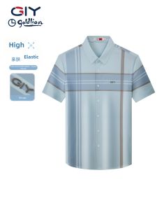 GYgoldlion | Cool Striped High Elastic Short Sleeve Shirt